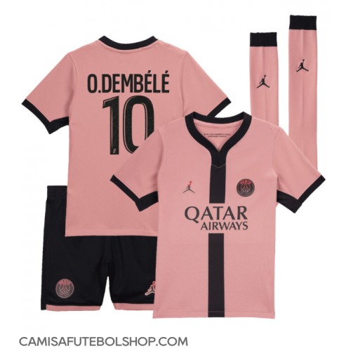 Camisa de time de futebol Paris Saint-Germain Ousmane Dembele #10 Replicas 3º Equipamento Infantil 2024-25 Manga Curta (+ Calças curtas)